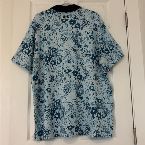 UNDER ARMOUR The Playoff Polo shirt loose fit breathable UPF 40 blue size XXL - Picture 5 of 13